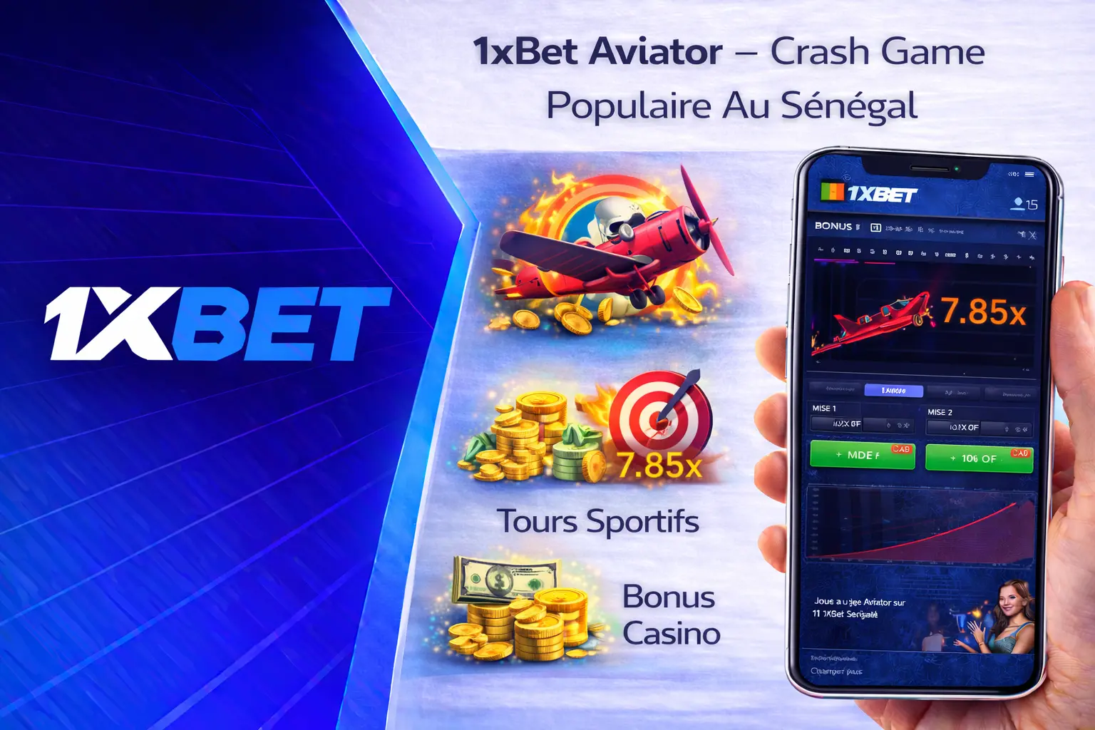 1xBet Aviator — Crash Game Populaire Au Sénégal