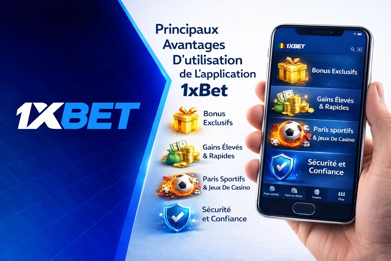 Principaux Avantages D'utilisation de L'application 1xBet