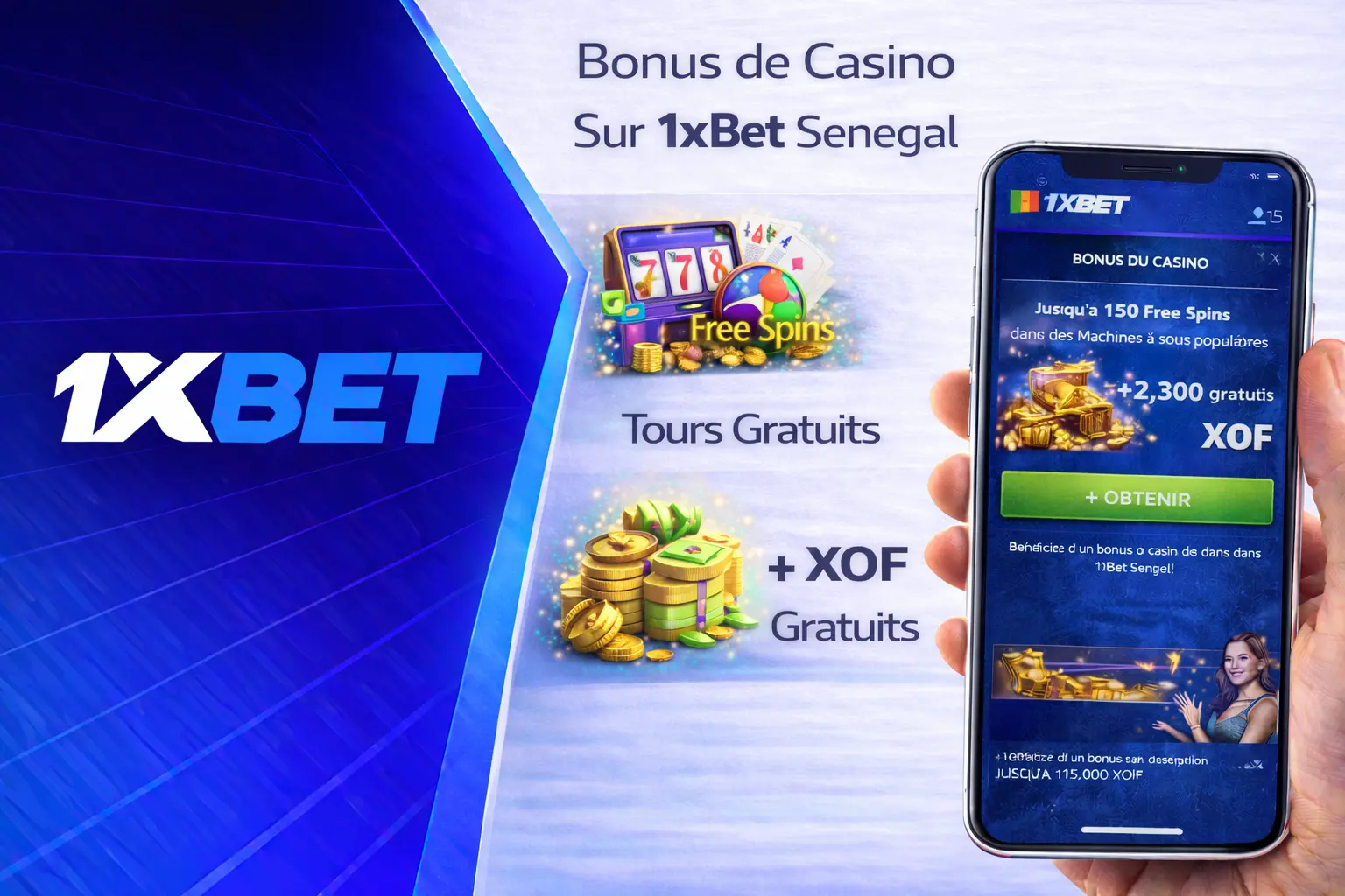 Bonus de Casino Sur 1xBet Senegal
