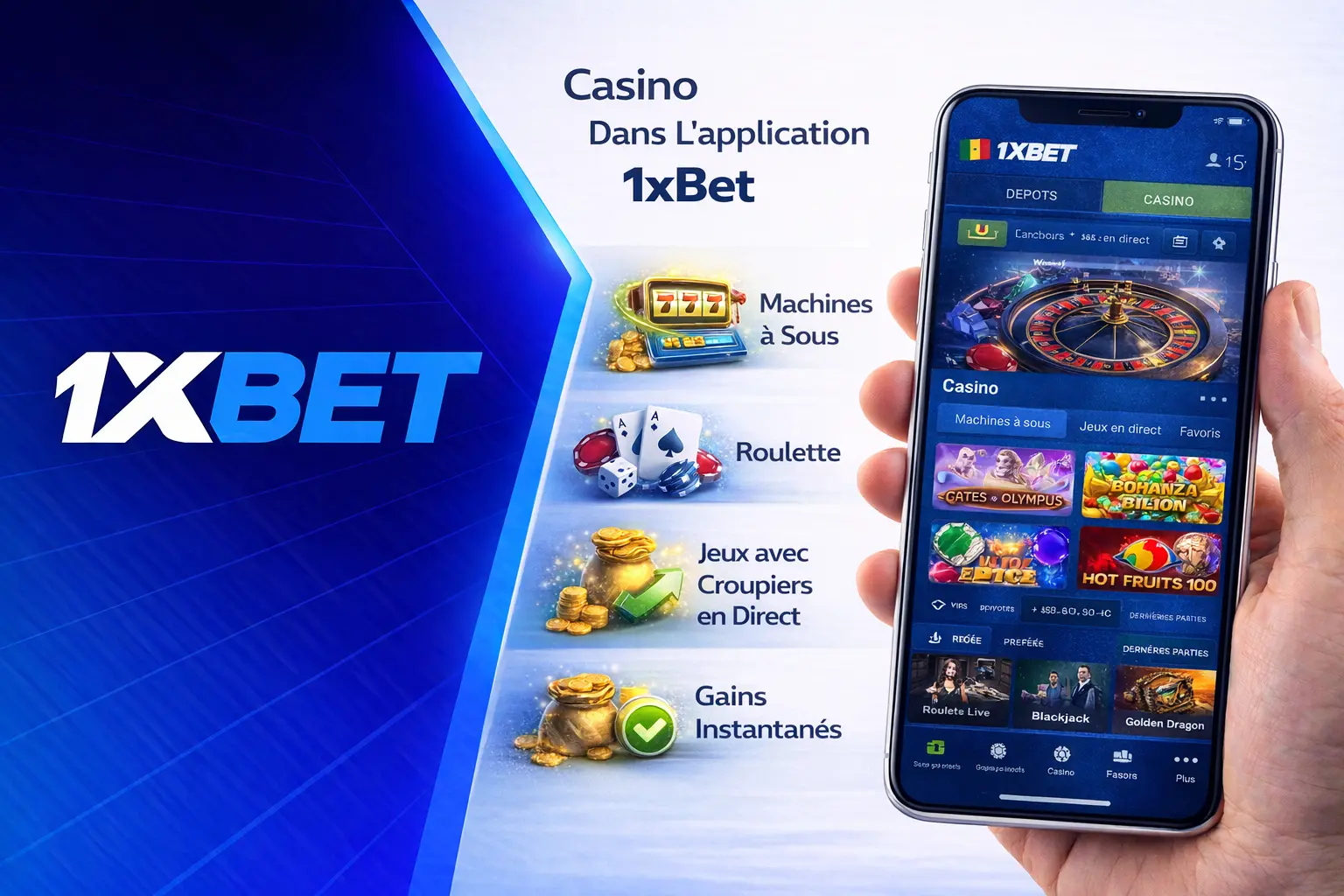 Casino Dans L'application 1xBet